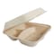 World Centric Fiber Hinged Containers, 3-Compartment, 9.3 x 9 x 3.3, Natural, Paper, 300PK TO-SC-U9T-LFP - alternate 1